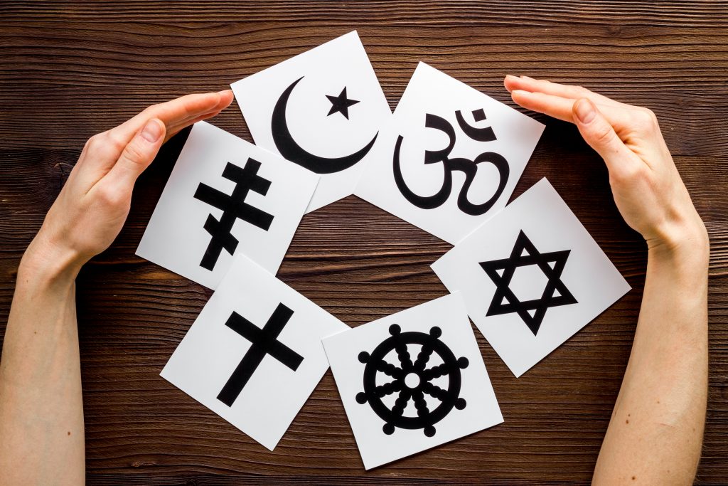 World,Religions,Concept.,Hands,Hugs,Christianity,,Catholicism,,Buddhism,,Judaism,,Islam